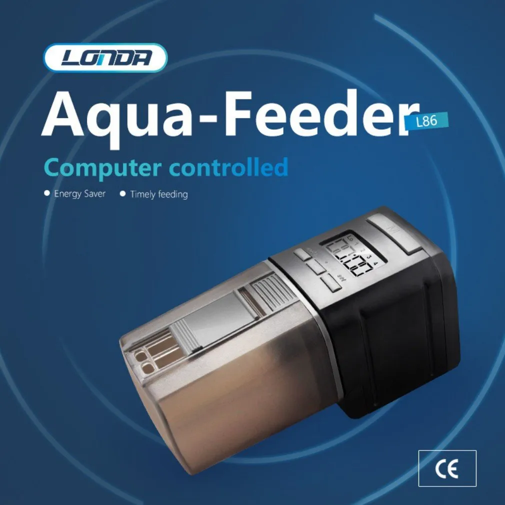 Londafish Mangiatoia Automatica Pesci 0,175 L per Pellet e Fiocchi
