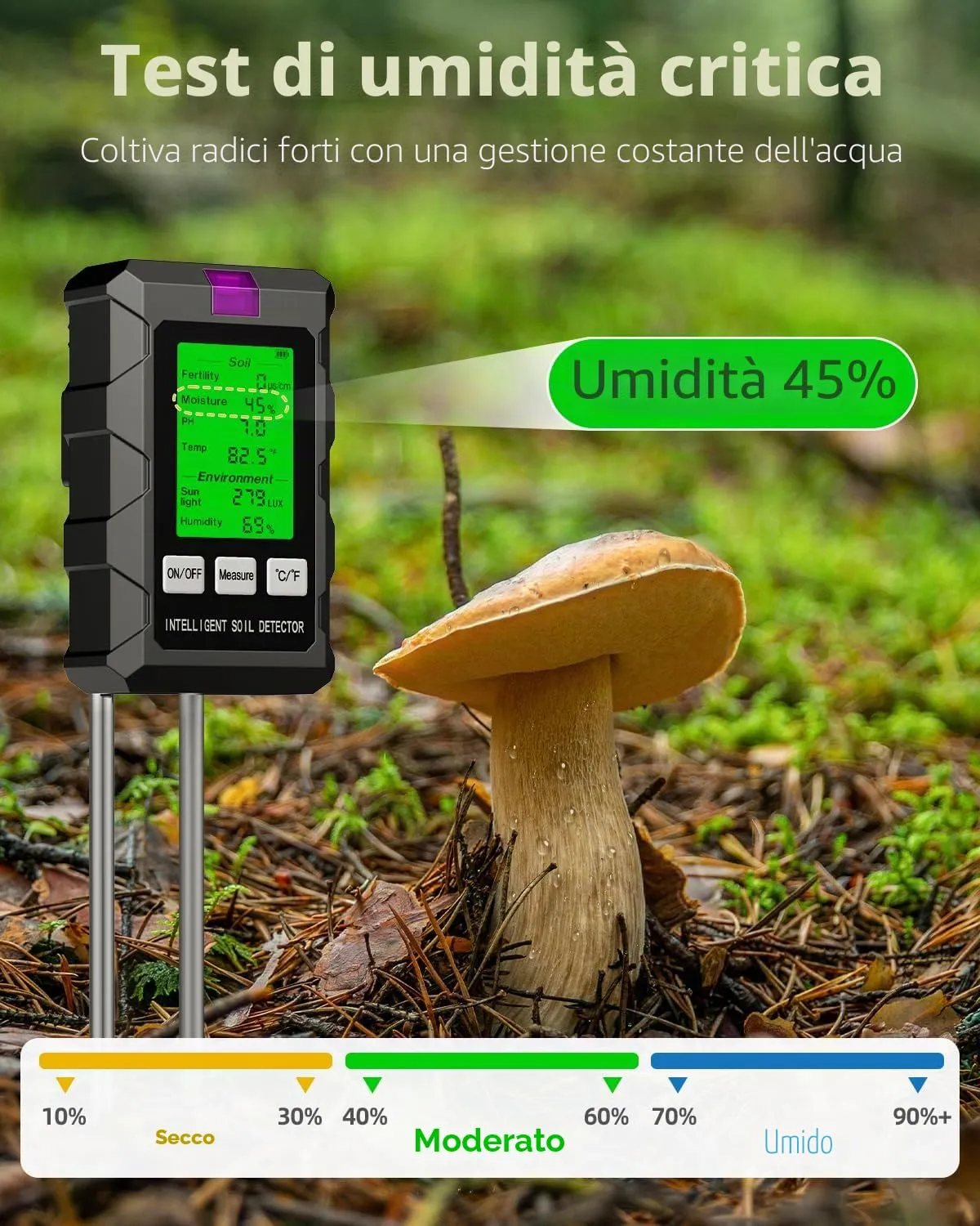 Pawfly Tester Terreno 6 in 1 Digitale con pH