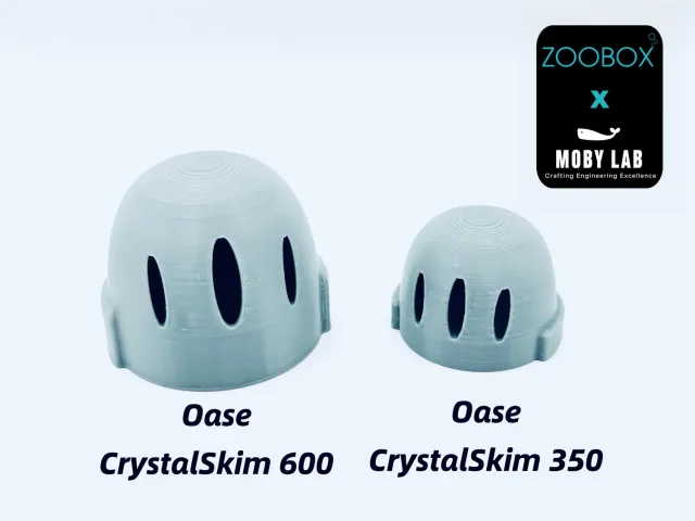 Moby Lab Adattatore Uscita Oase CrystalSkim 600 Grigio PETG
