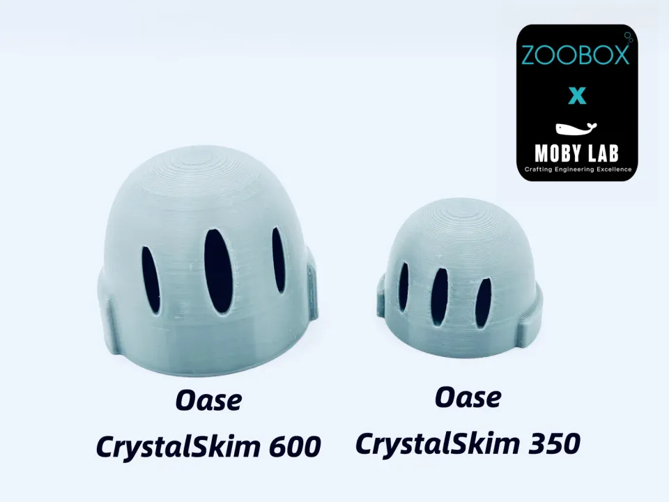 Moby Lab Adattatore Uscita Oase CrystalSkim 600 Grigio PETG