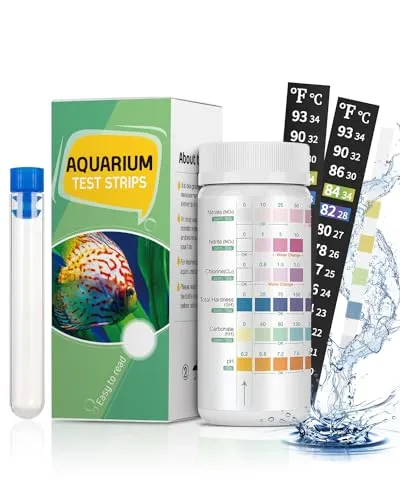 Pawfly Strisce Test Acquario 6 in 1 100 Pezzi con Termometro