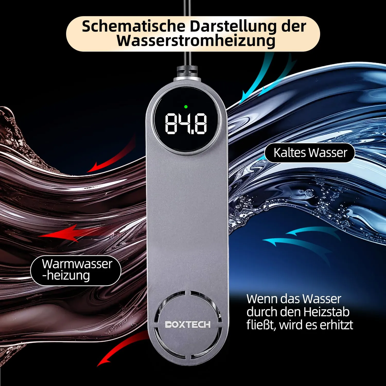 boxtech riscaldatore acquario 100W 35-80 L display