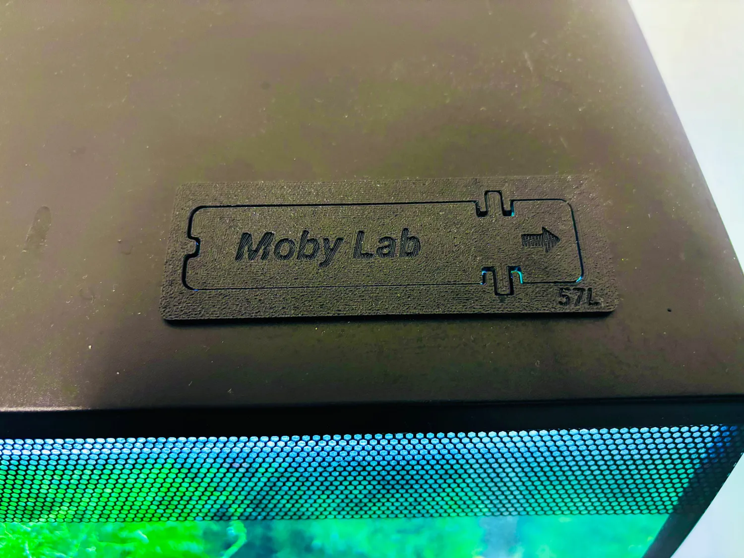 Moby Lab Coperchio Mangiatoia Fluval Flex 57L Nero in PETG