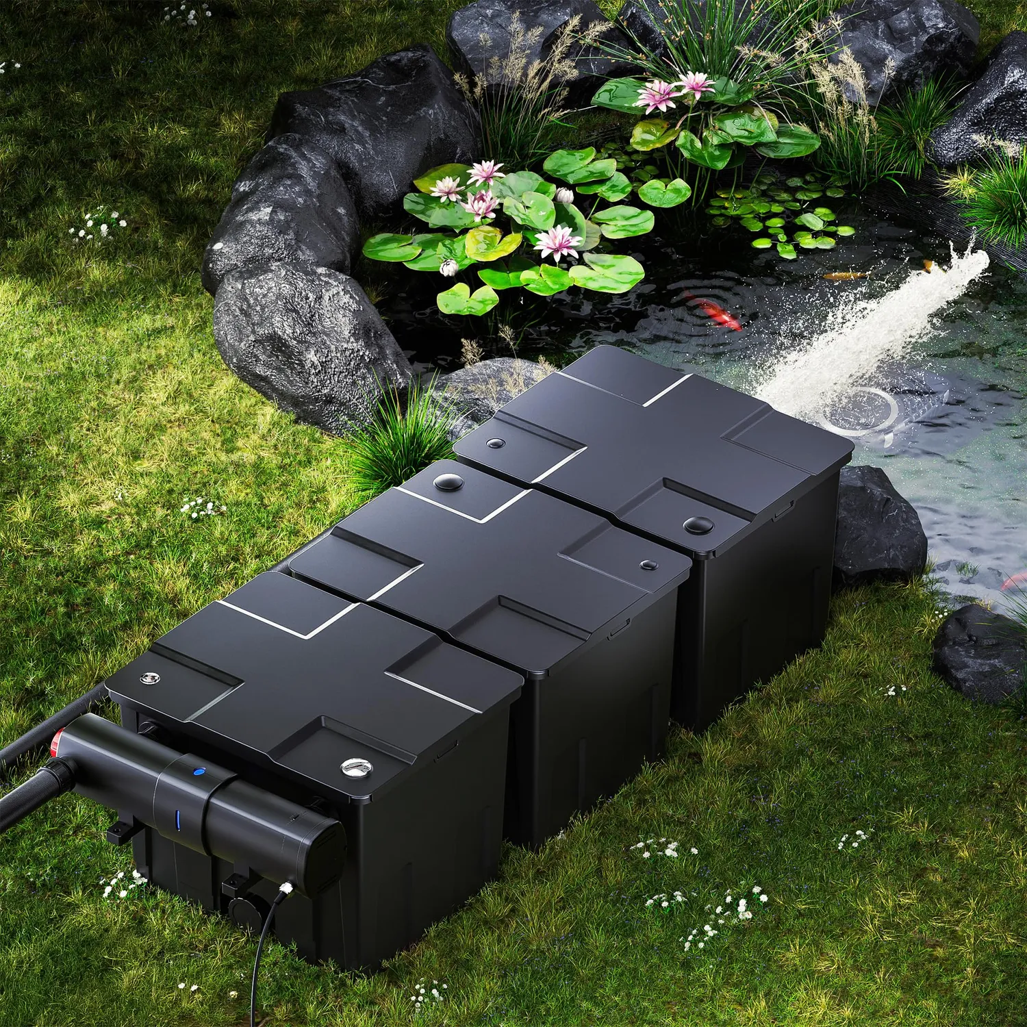 SunSun CBF-350C set filtro laghetto 10000 l/h UVC 72W 90000 l