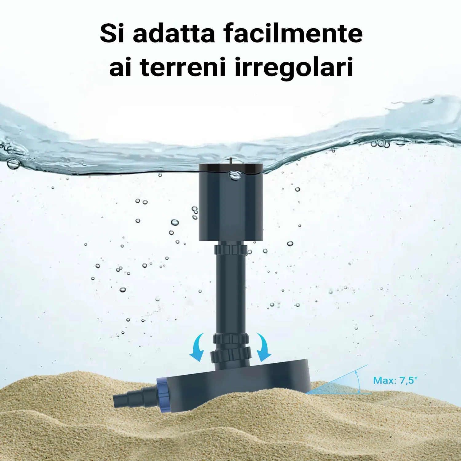 SunSun CSP-40 skimmer laghetto 40 mq telescopico 650-850mm