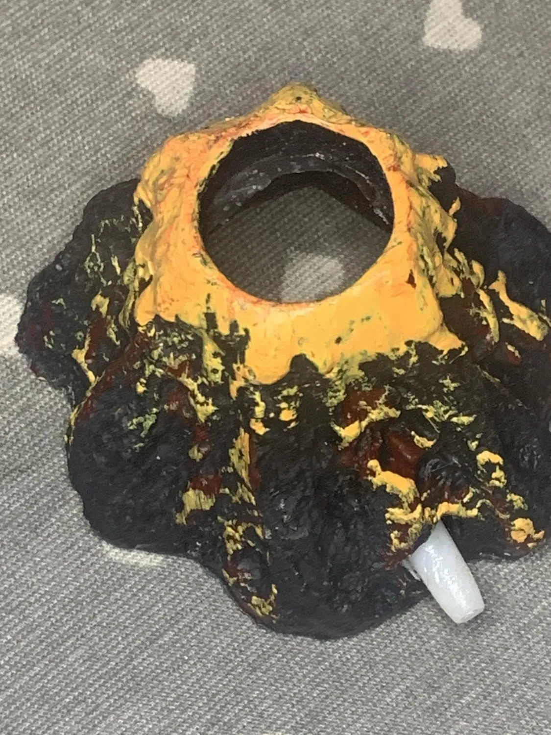 Pawfly Vulcano Decorazione Acquario Resina con Bolle