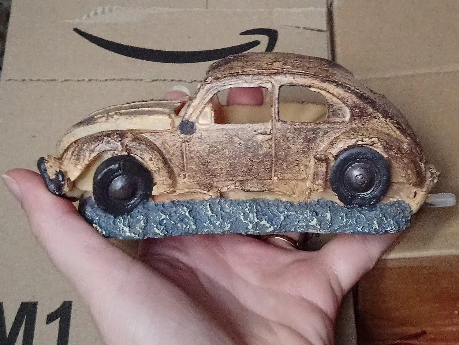 boxtech auto relitto decorazione acquario resina 16 cm