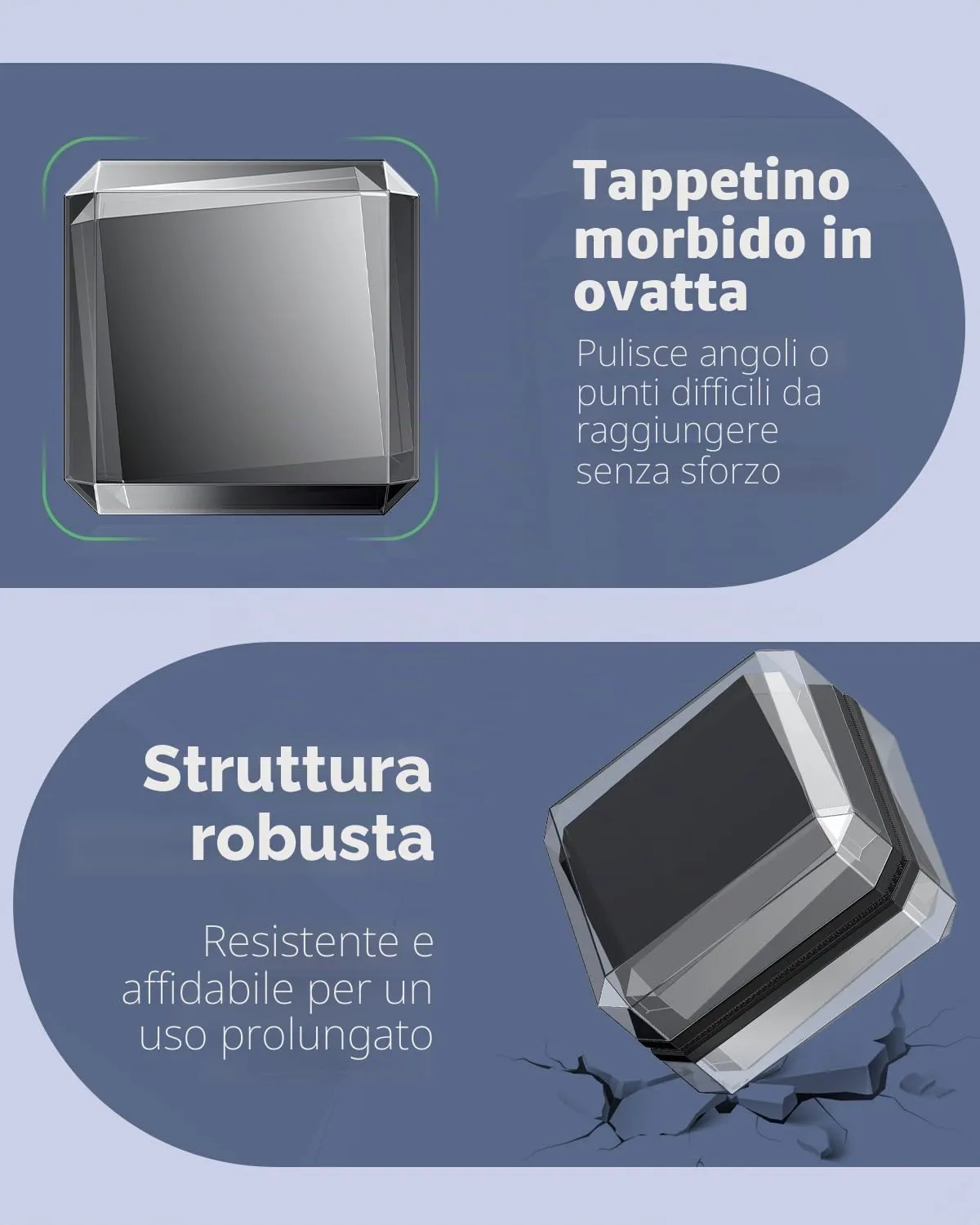 Pawfly pulitore magnetico acquario 6 cm vetro 1 cm nero