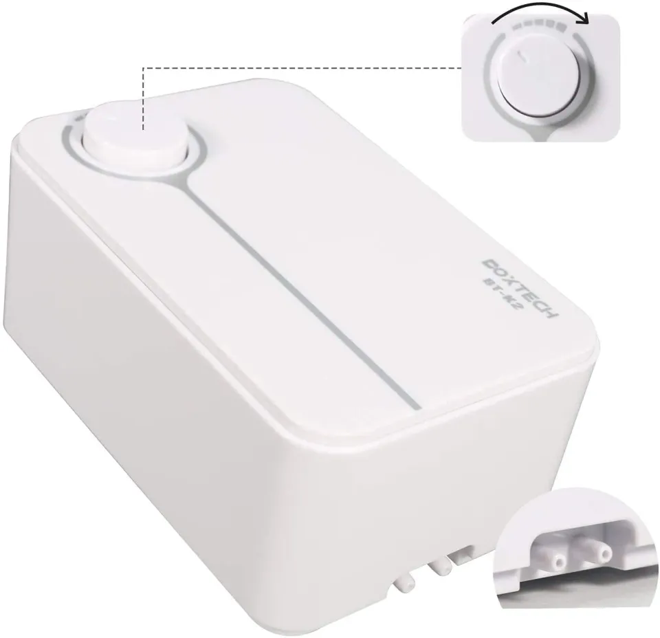 Boxtech Pompa Aria Acquario 5W Bianca 2 Uscite Regolabile