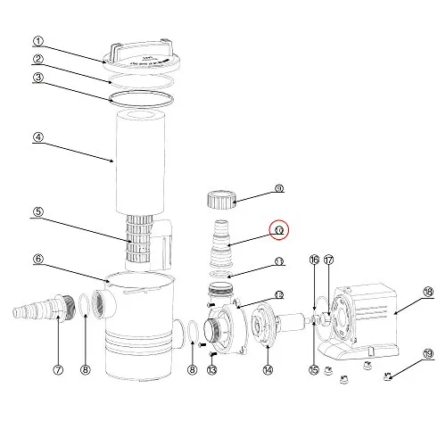 SunSun CPP-10000F ugello scarico ricambio pompa piscina