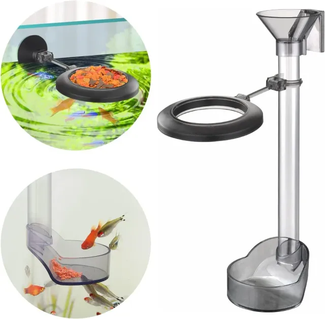 boxtech tubo mangiatoia acquario 20-37 cm acrilico