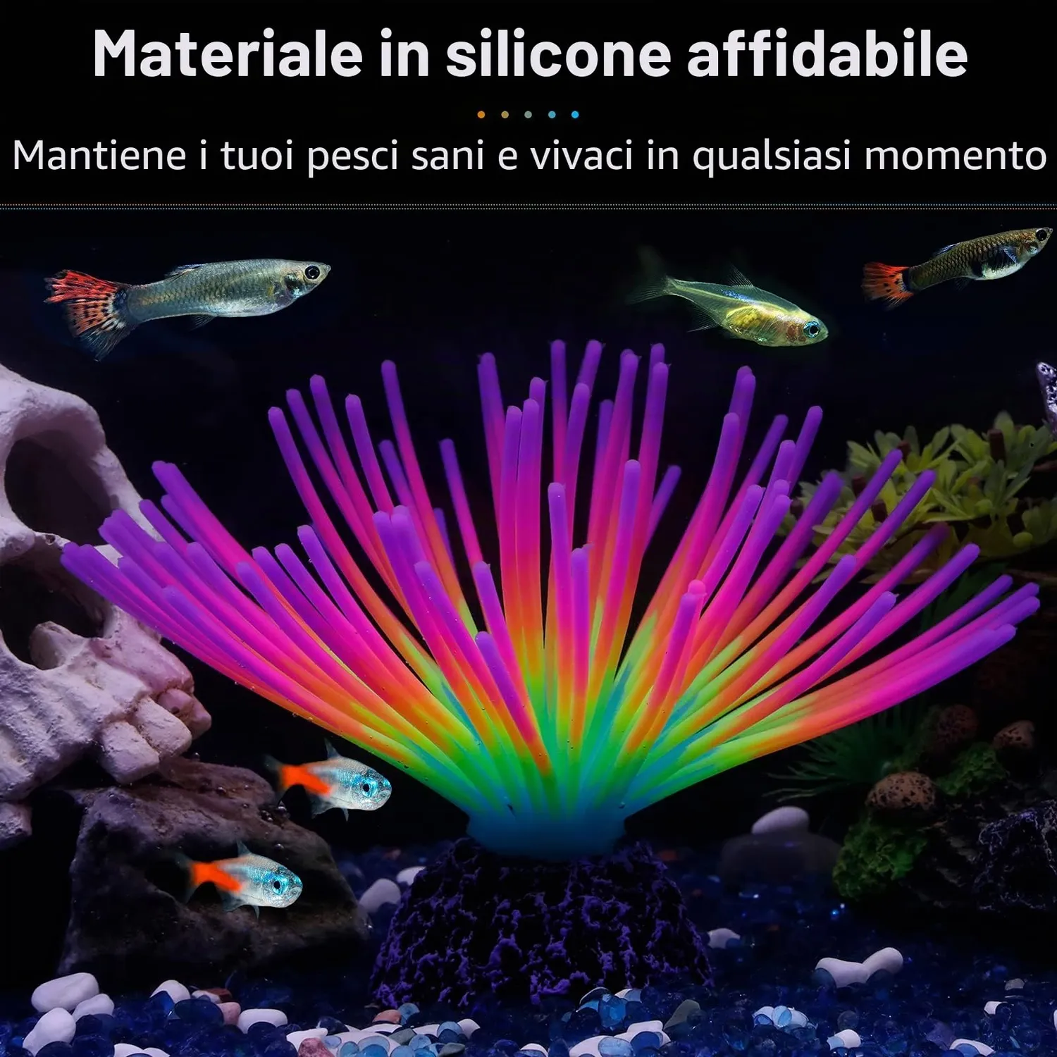 Pawfly Riccio di Mare Arcobaleno decorazione acquario silicone
