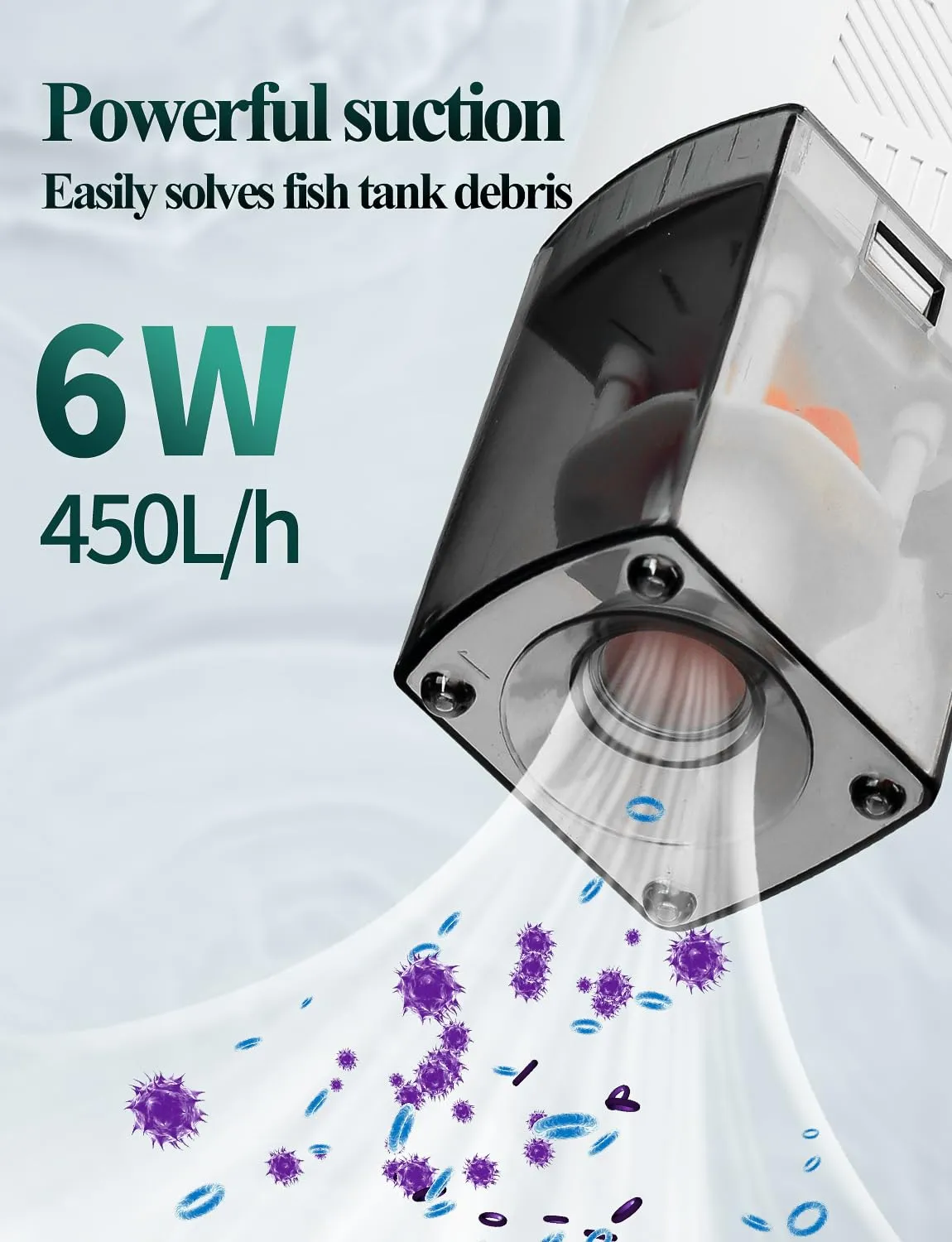 boxtech Filtro Acquario Interno 4 in 1 6W 450 L/H Sommergibile
