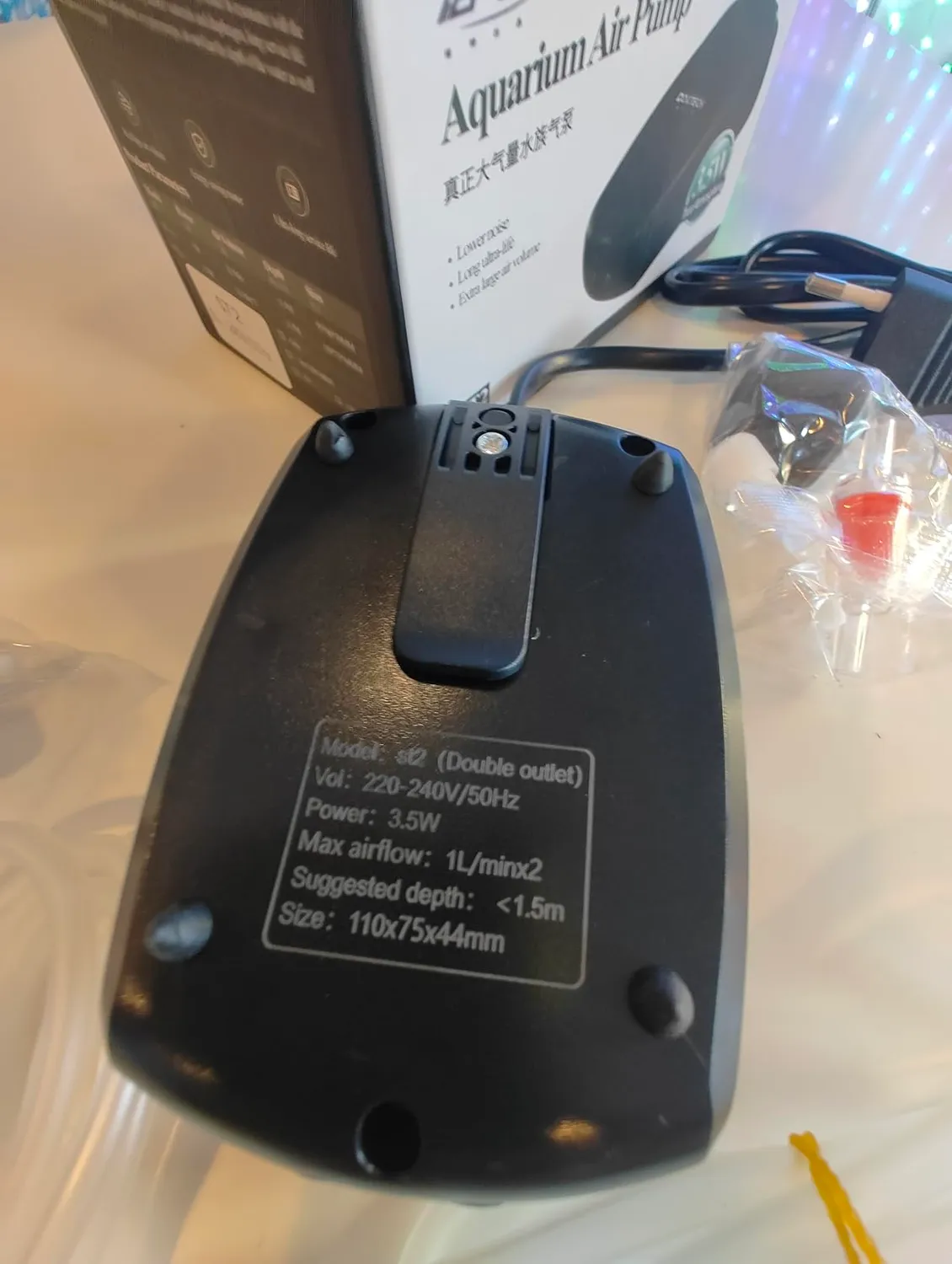Boxtech aeratore acquario mini kit ossigeno 2 vie completo