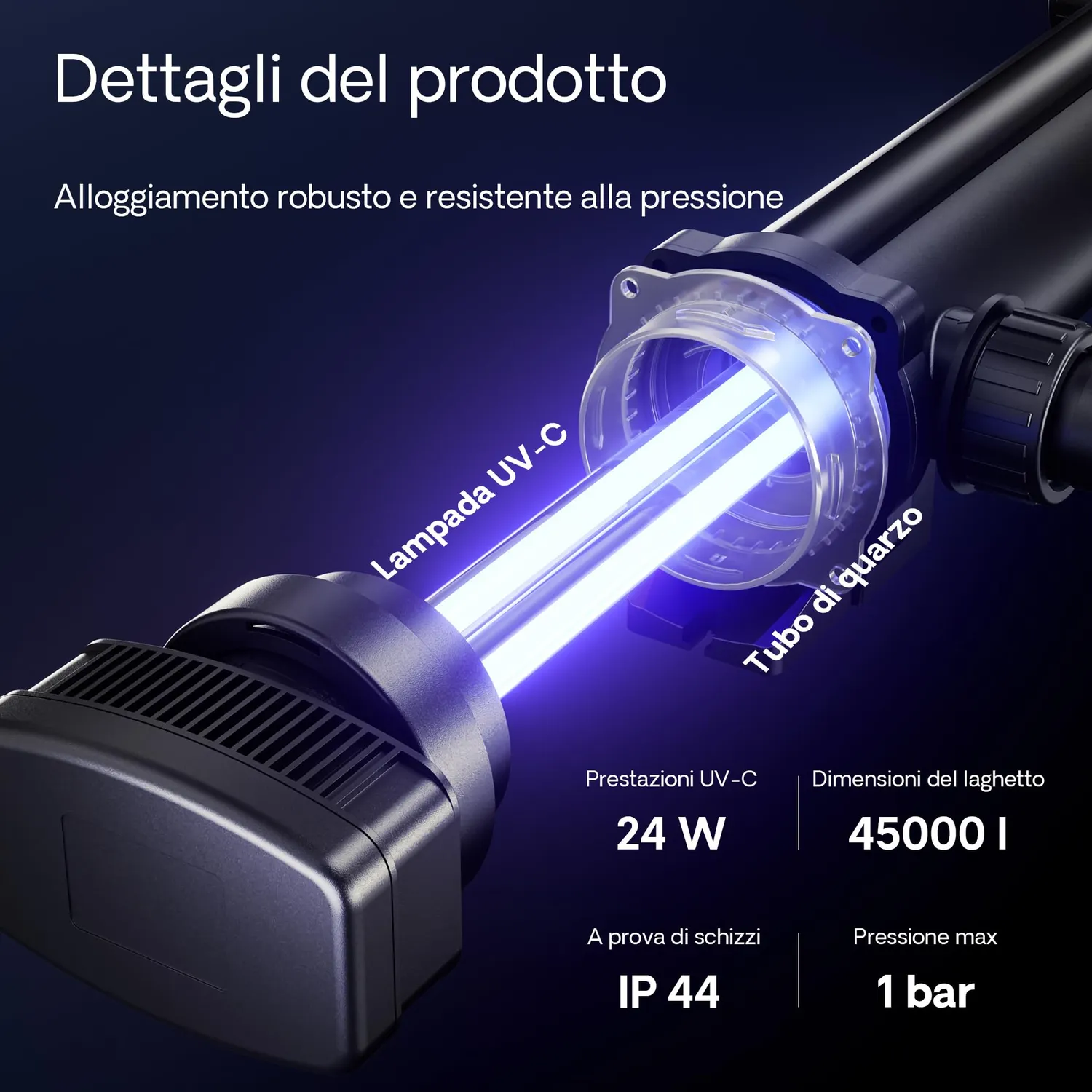 SunSun CBF-350B set filtro laghetto pompa 8000 UVC 24W 60000L