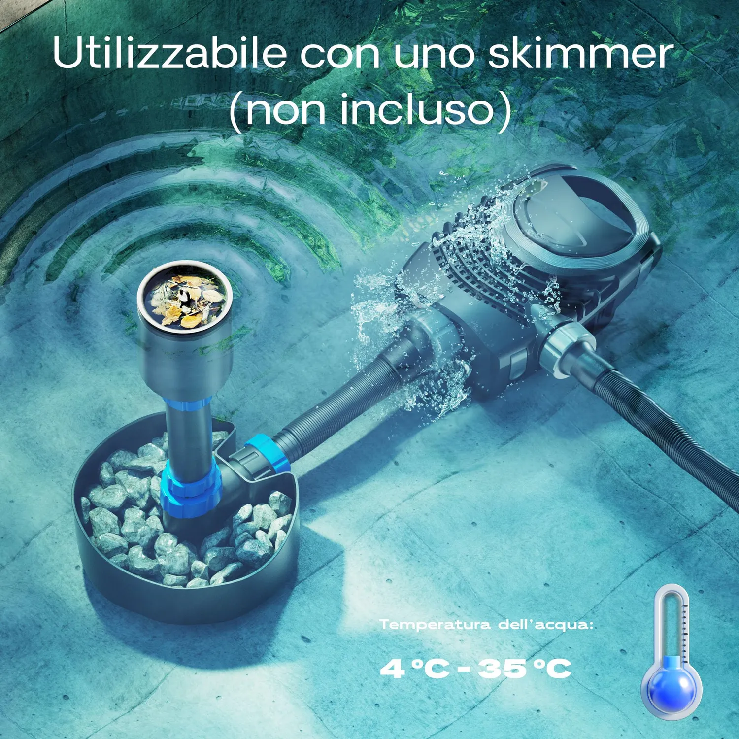 SunSun NEO-6000 Pompa Laghetto 6000 l/h 40W SuperECO