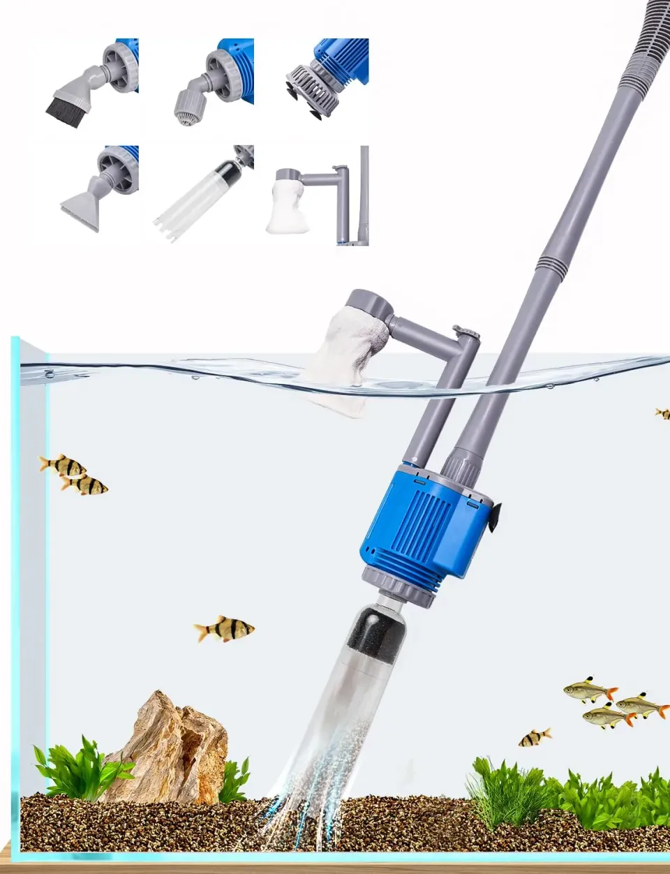 Boxtech 6 in 1 pulitore elettrico acquario 2000 L/h