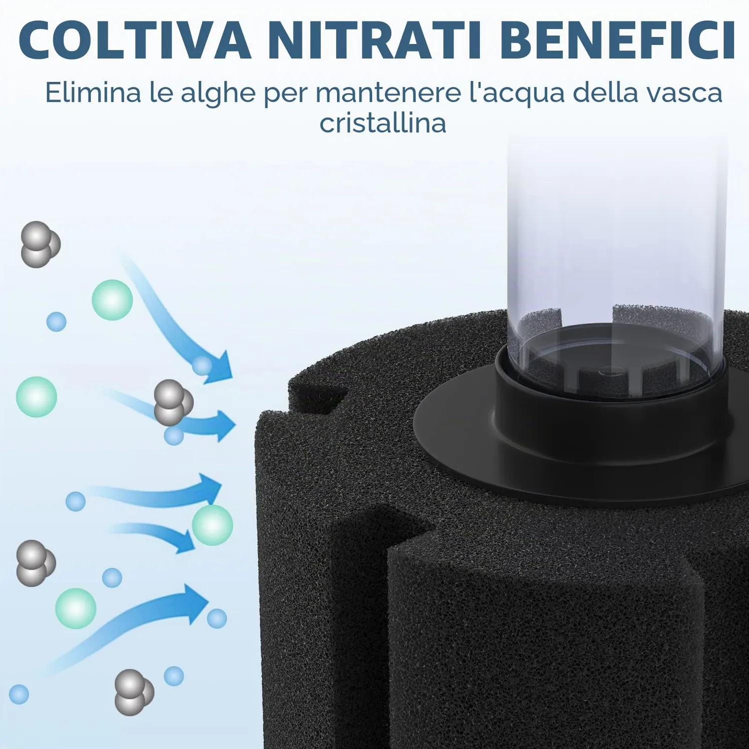 Pawfly Filtro a Spugna Acquario 120L per Avannotti e Betta