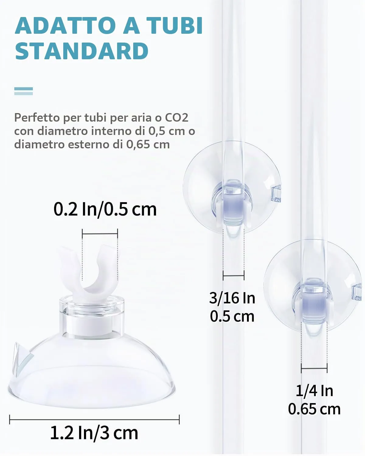 Pawfly Ventose Bianche Tubo Aria 4-6 mm 20 Pezzi