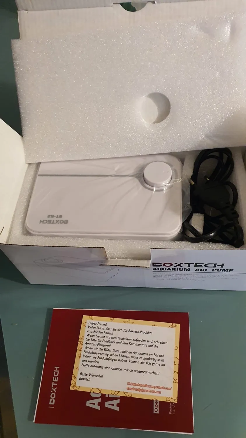 Boxtech Pompa Aria Acquario 5W Bianca 2 Uscite Regolabile