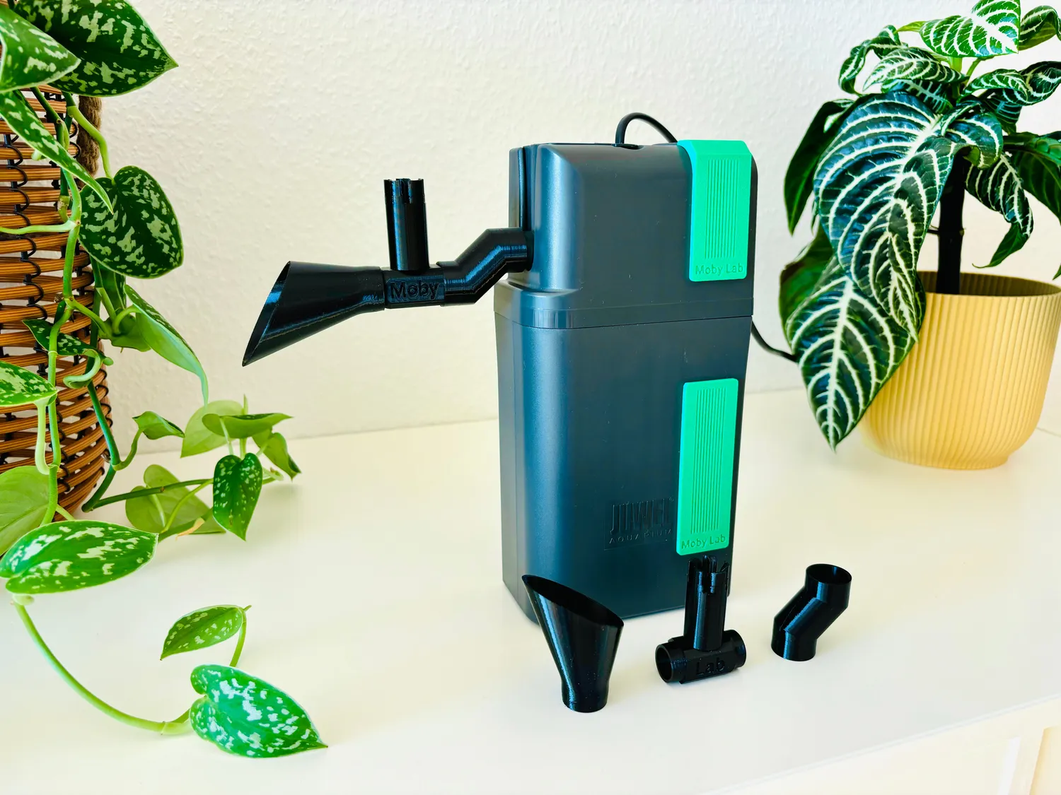 Moby Lab Bioflow One lily pipe skimmer cover set nero