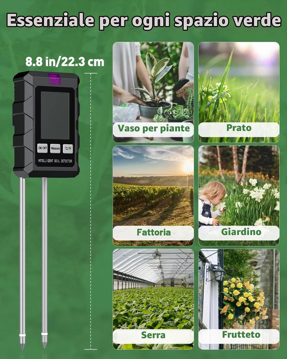 Pawfly Tester Terreno 6 in 1 Digitale con pH