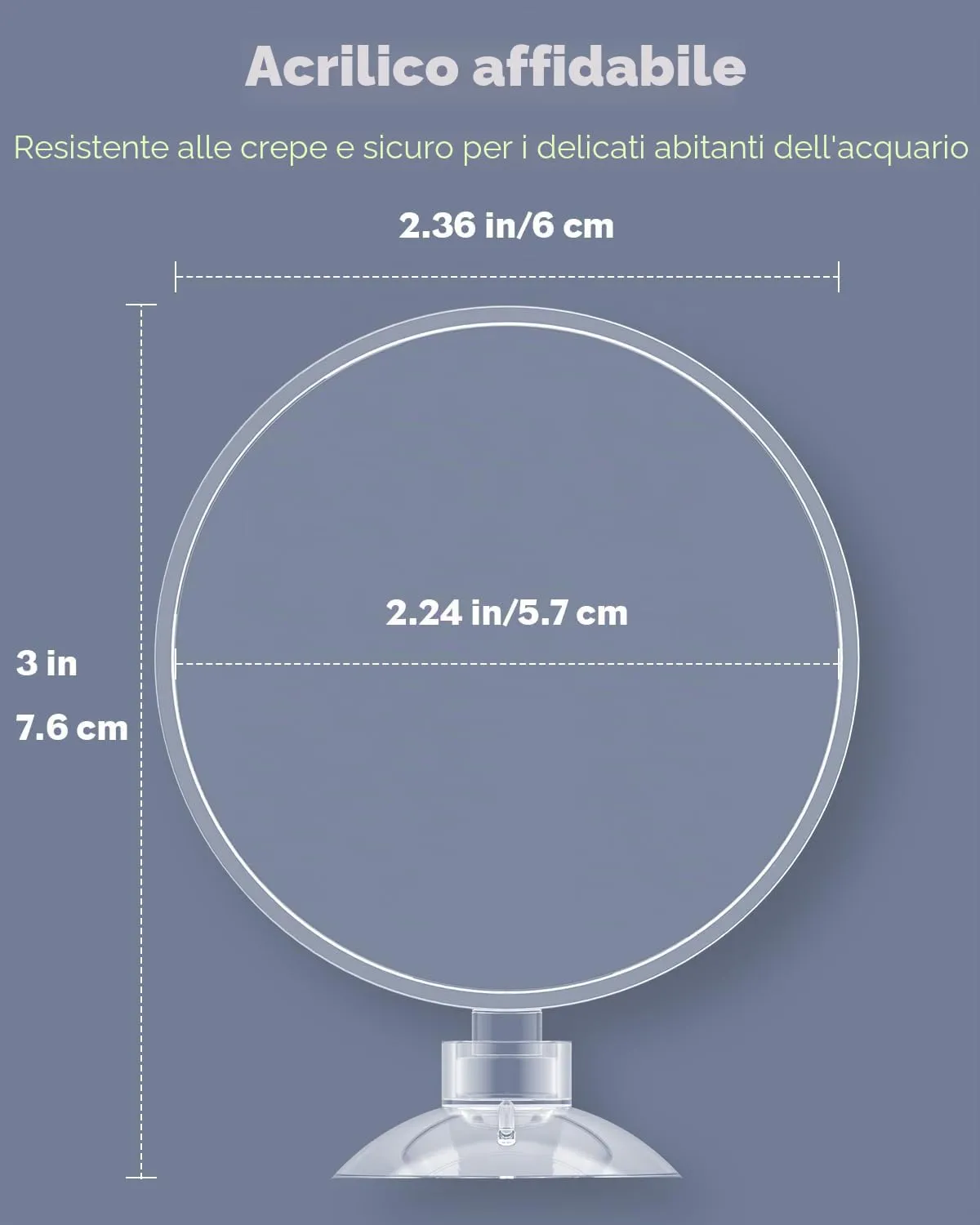 Pawfly mangiatoia gamberetti acquario acrilico 6 cm