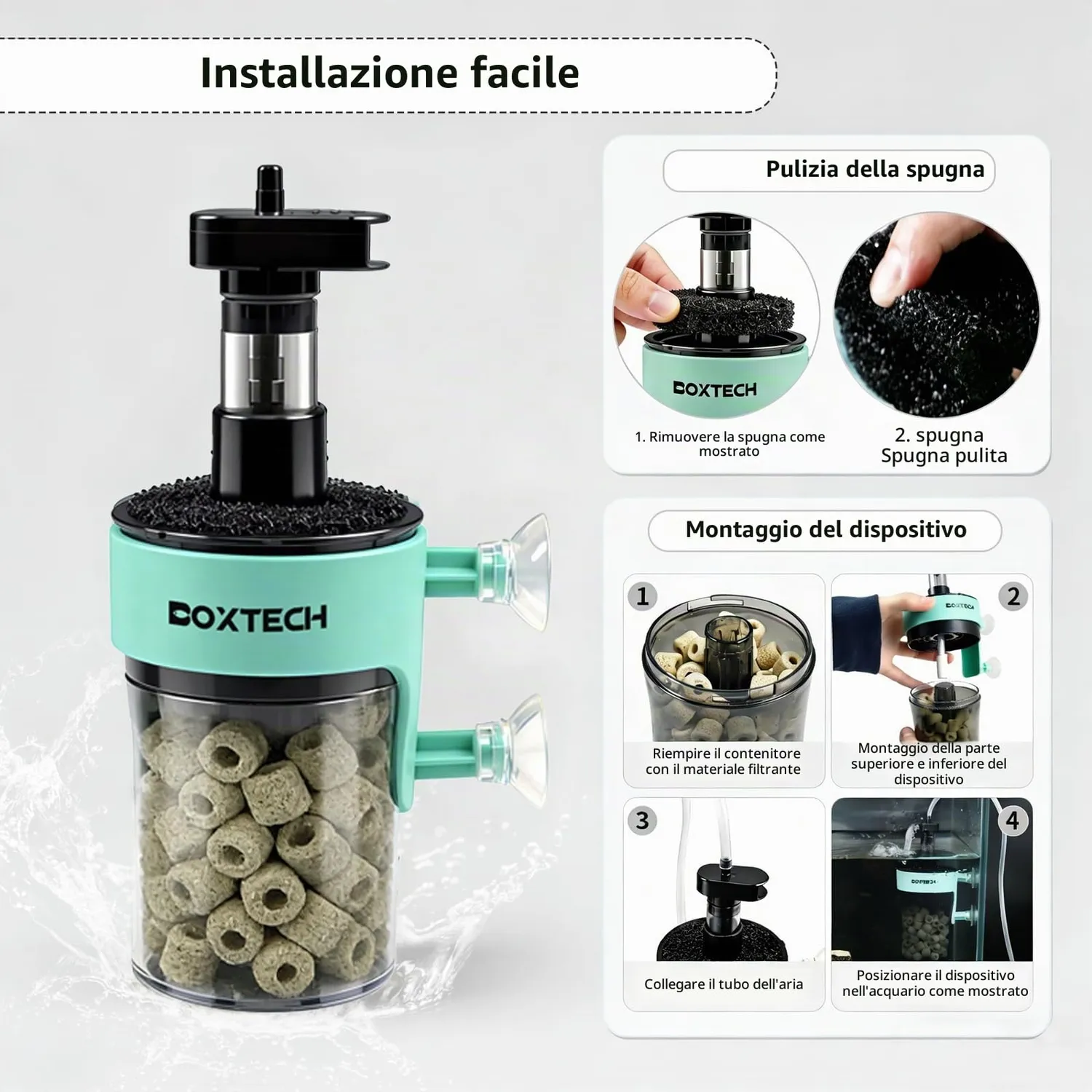 Boxtech 901 902 filtro interno nano S spugna