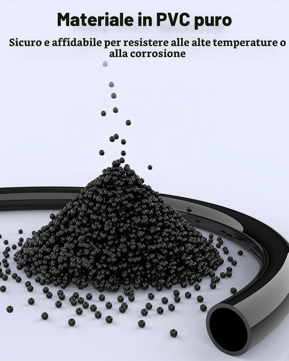 Pawfly Tubo Aria PVC Nero 2 m 4-6 mm per Pompe Acquario
