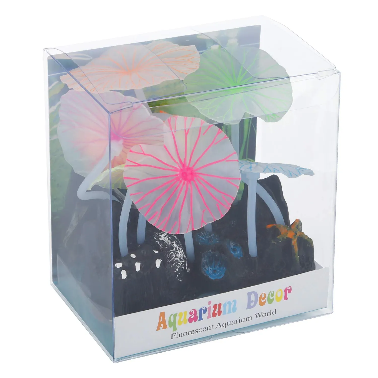 Pawfly loto decorazione acquario silicone 13,2 cm fluorescente