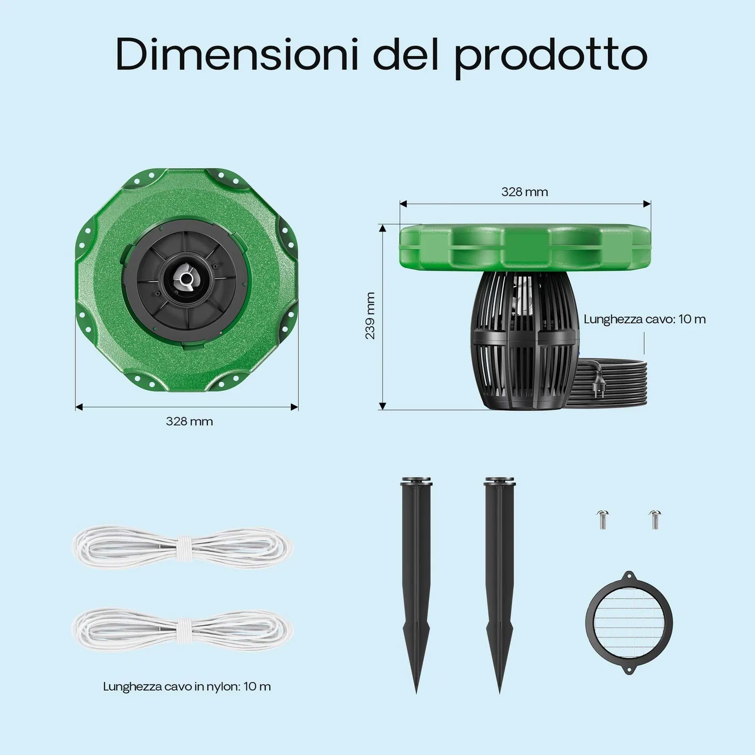 SunSun COP-10000 Fontana Galleggiante 20000 l/h Colonna 1m