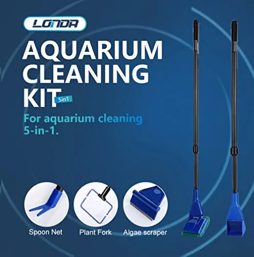 LONDAFISH Kit Pulizia Acquario 5 in 1 Telescopico 54-80 cm
