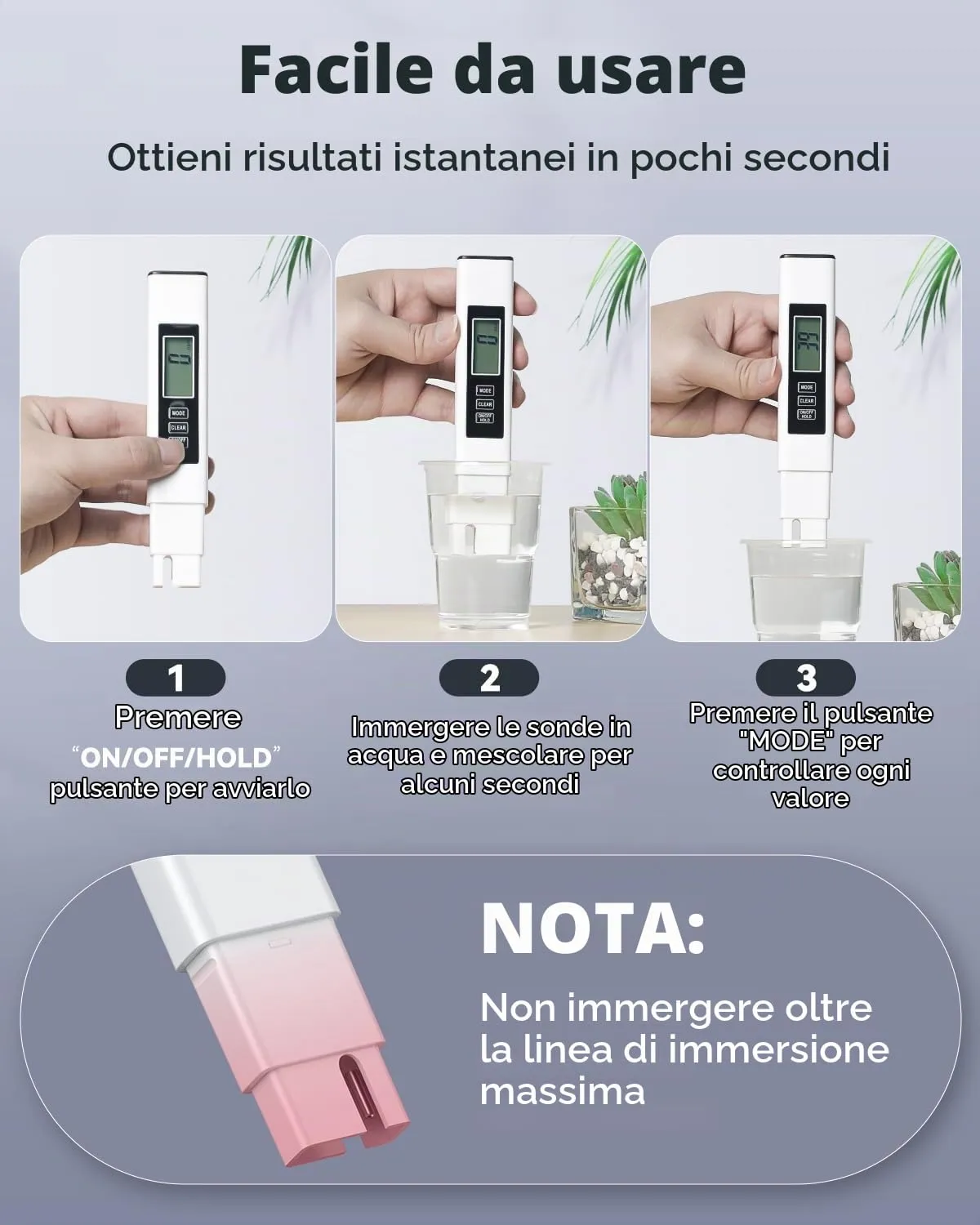 Pawfly Set Tester pH e TDS Misuratore Acqua pH EC Vasca