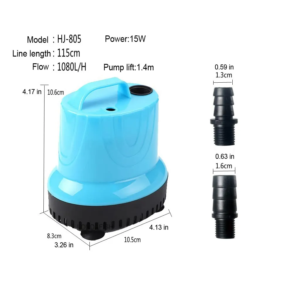 LONDAFISH Pompa Acquario Blu 15W 1080 l/h