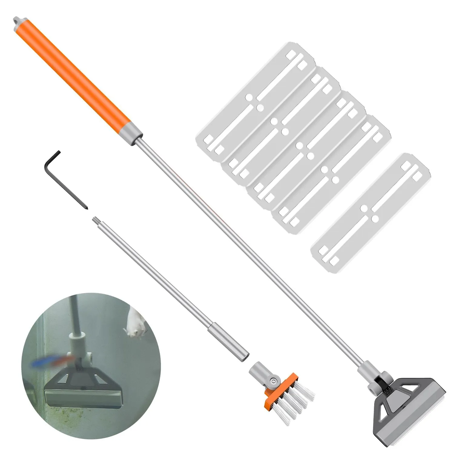 Pawfly raschietto alghe acquario 2 in 1 Standard lame