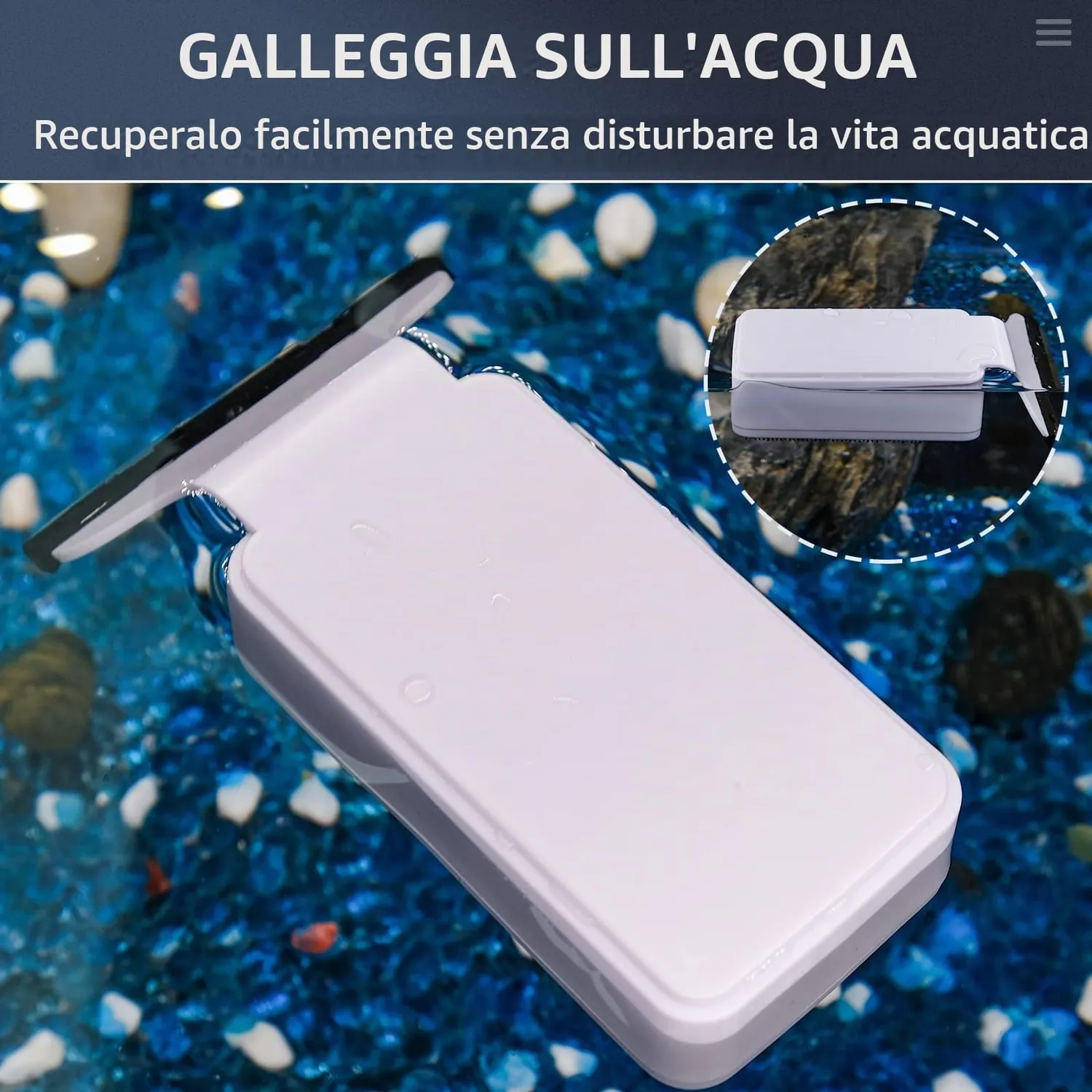 Pawfly spazzola magnetica acquario vetro 7,5 cm raschietto