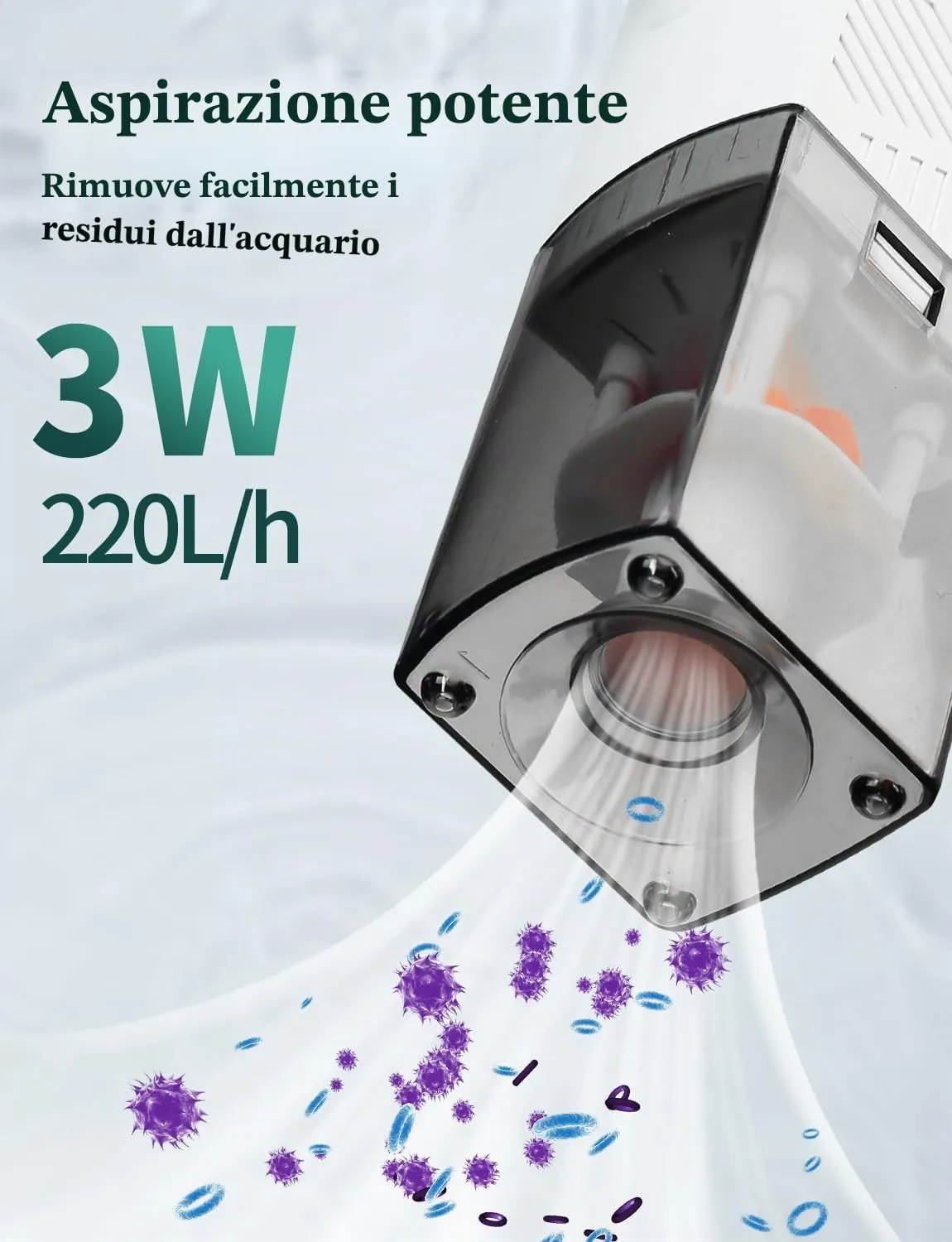 Boxtech 3W filtro interno acquario 220 l/h 5-65 L