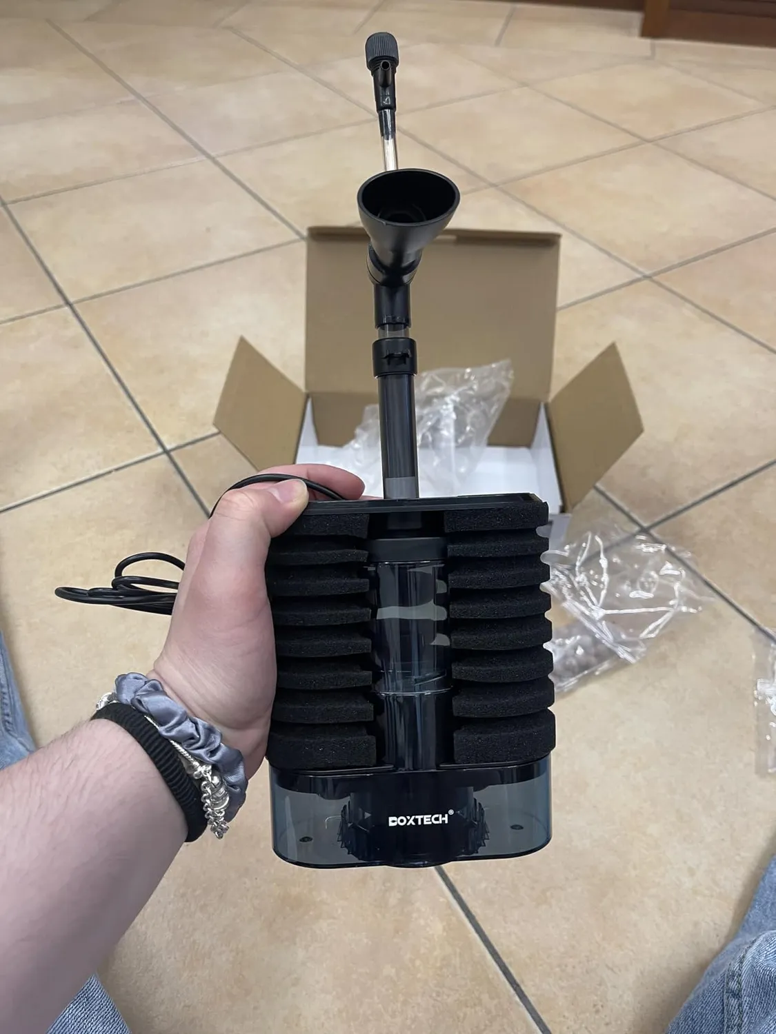 Boxtech 5 in 1 filtro interno acquario 200 l/h USB 35-110 l