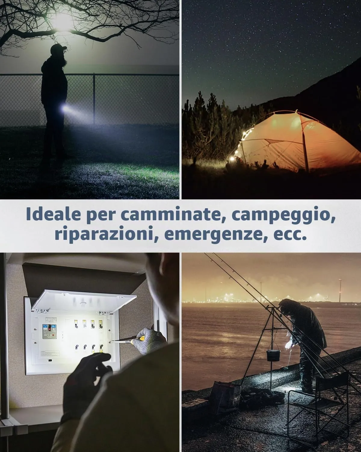 Pawfly torcia LED portachiavi 12 lumen colorata 5 pezzi
