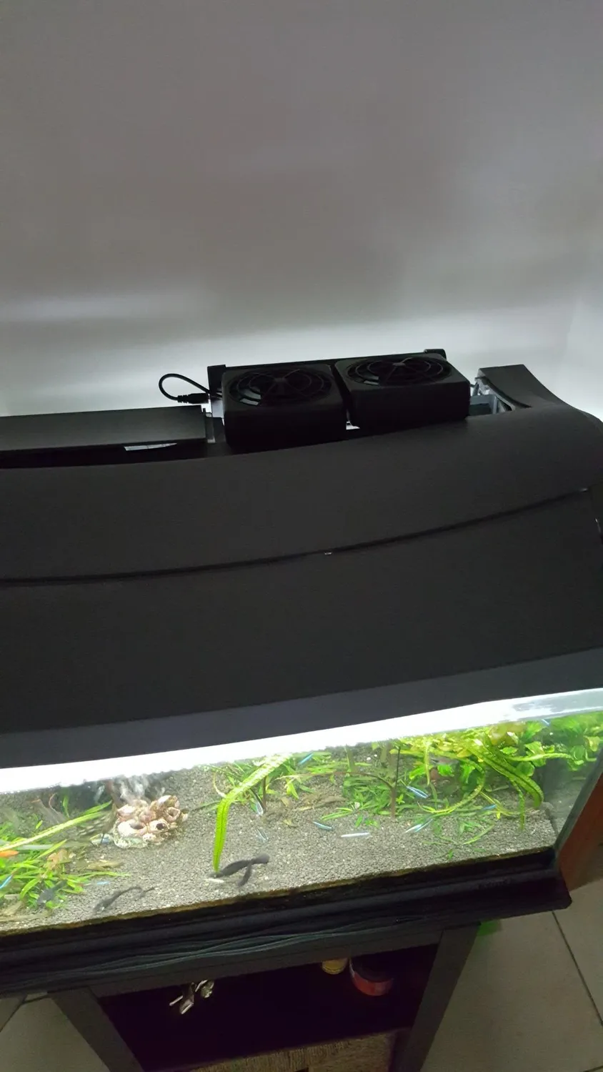 LONDAFISH ventola raffreddamento acquario 2 ventole 12V