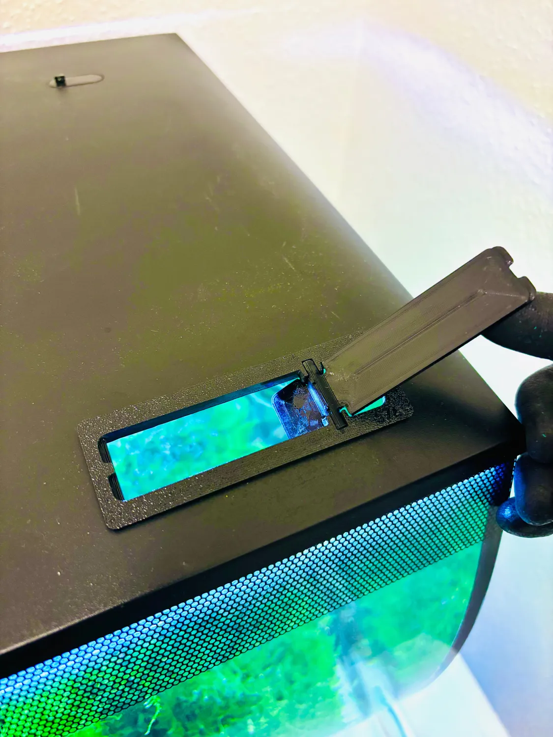 Moby Lab Coperchio Mangiatoia Fluval Flex 57L Nero in PETG