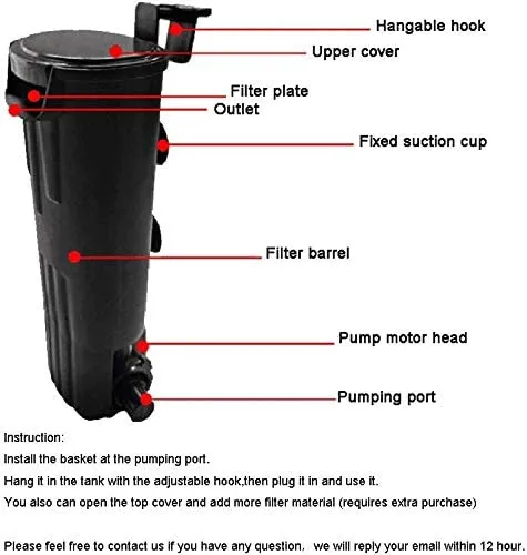 LONDAFISH Filtro Interno Acquario 600 L/H per Tartarughiere