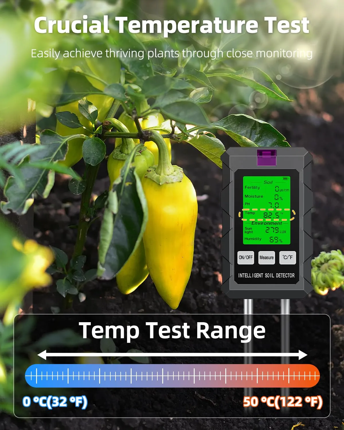 Pawfly Tester Terreno 6 in 1 Digitale con pH