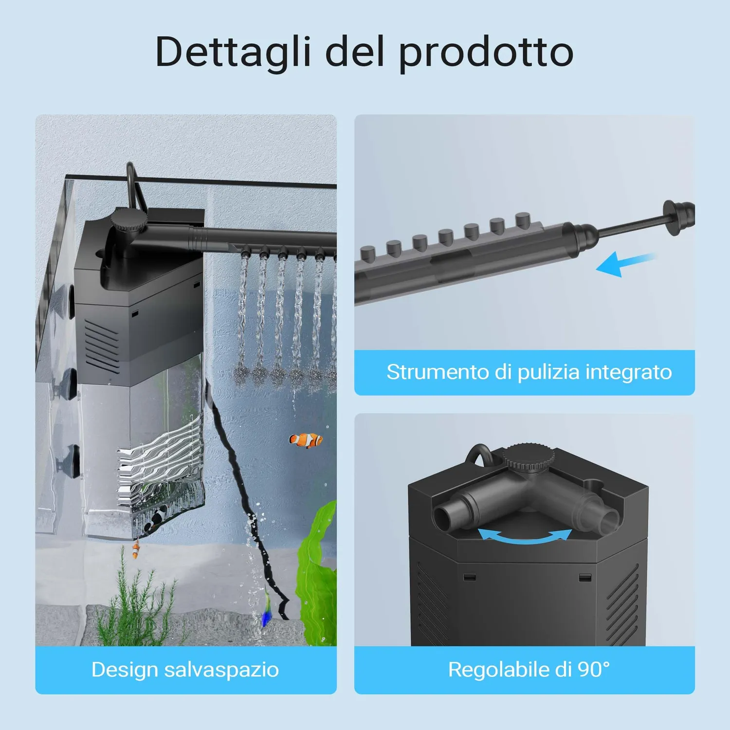 SunSun JP-092 Filtro Interno Acquario 250 l/h 3W fino a 40 L