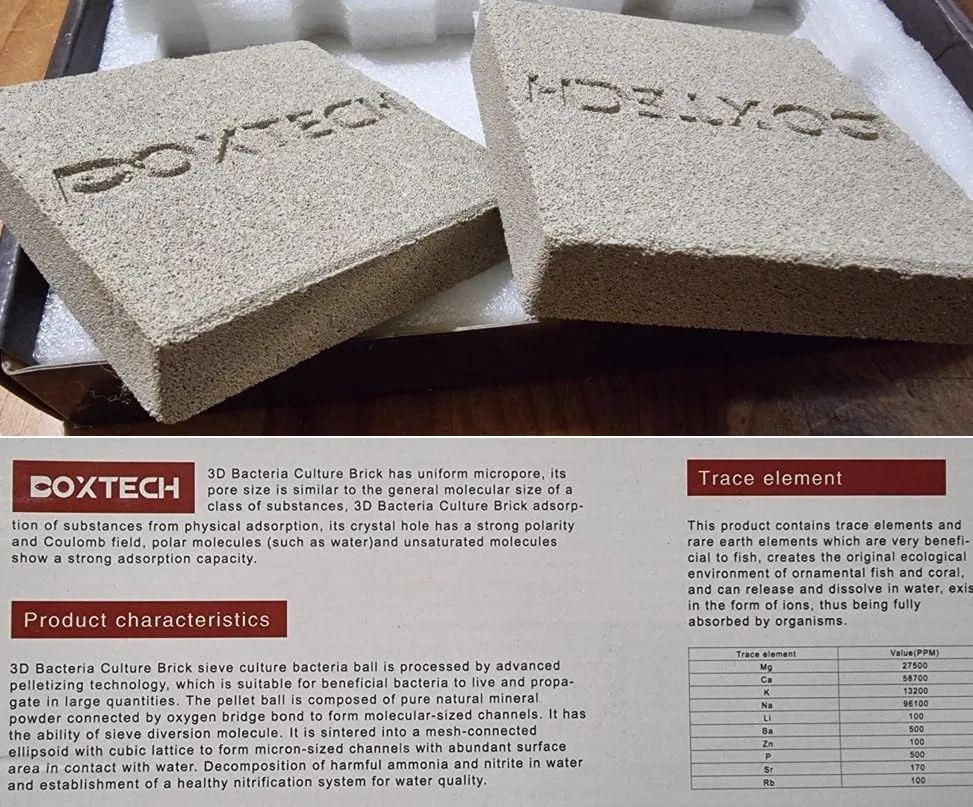 Boxtech media filtrante ceramico 2 pz filtrazione biologica