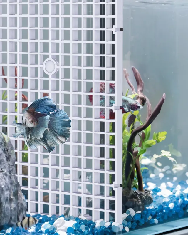 Pawfly Griglia Divisoria Acquario Plastica Bianca 4 Pezzi