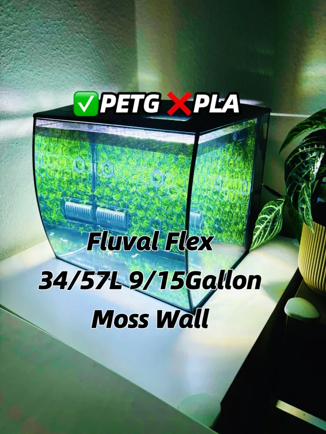 Moby Lab Parete Muschio Fluval Flex 57L Nera Rete 379mm