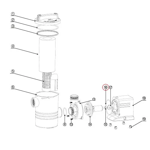 SunSun CPP-5000F O-ring 4 ricambio pompa piscina