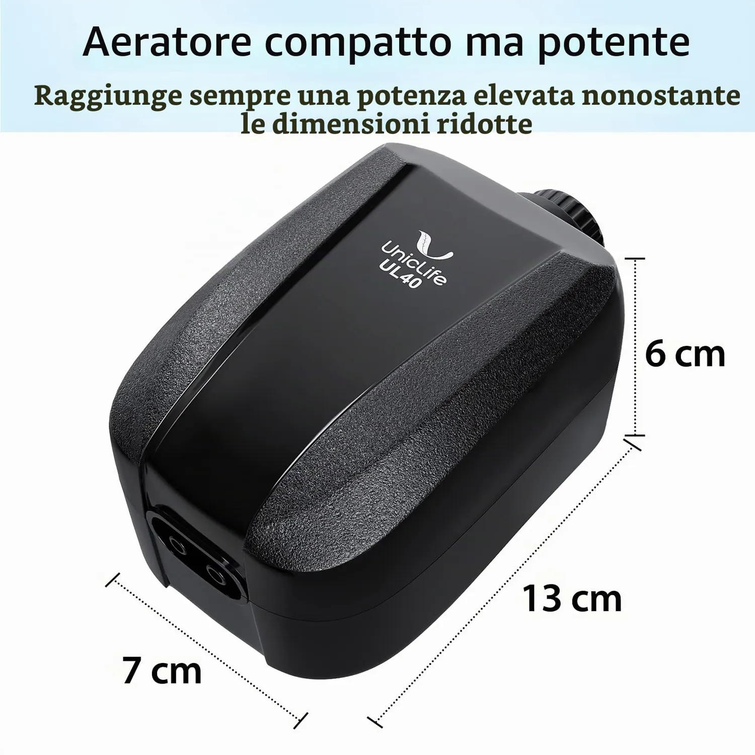 Pawfly Aeratore acquario 4 l/min doppia uscita regolabile kit