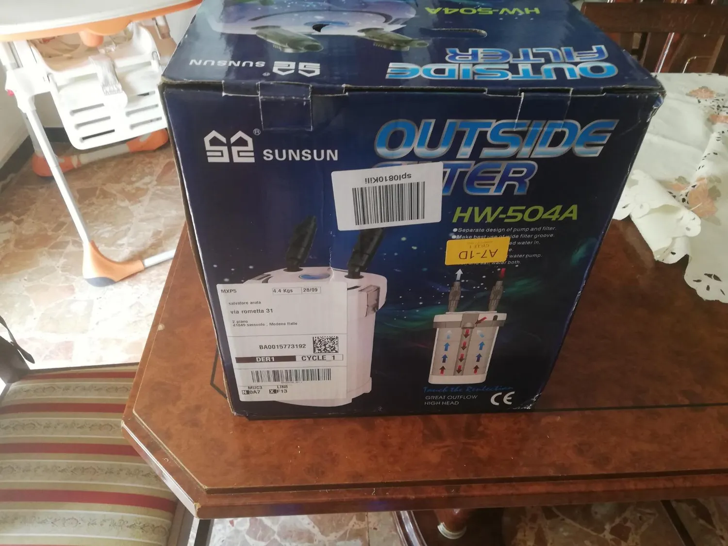 SunSun HW-504A Filtro Esterno Acquario 800 l/h 15W 4 Stadi 400 L